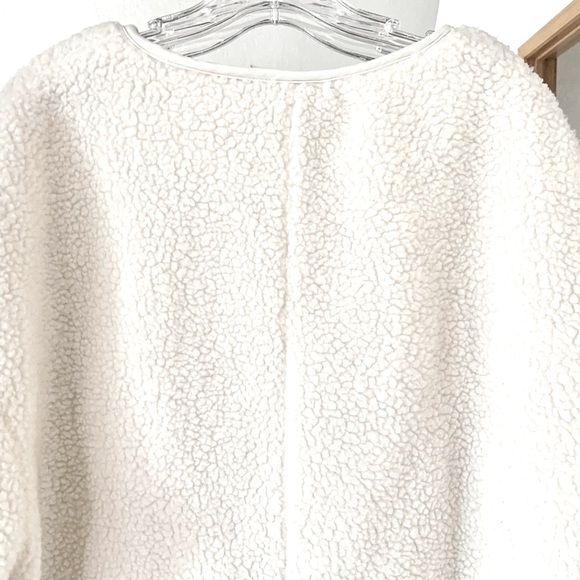 AVA & VIV Sherpa Oversized Cream Coat - Picture 2 of 5